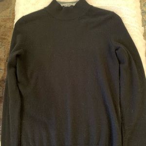 Black Cashmere Mock Turtle Neck by Prive’ Size S